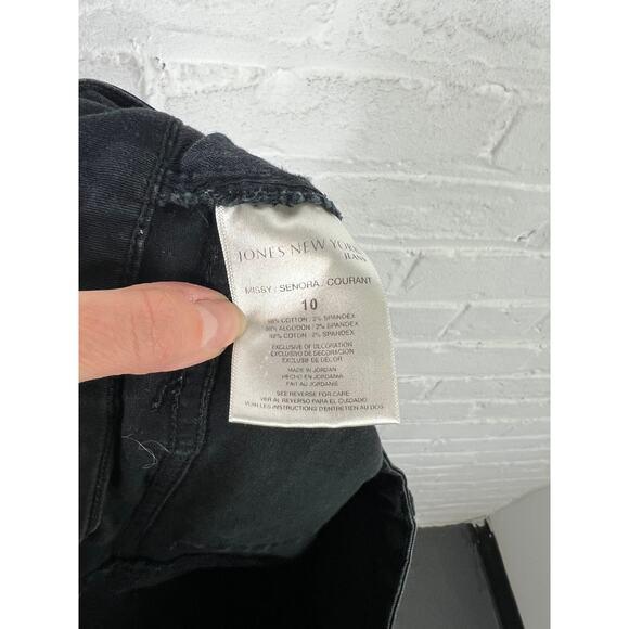 Jones New York Women's Sutton Capri Pants Mid-Rise Straight Leg Black Size 10 - Picture 4 of 5